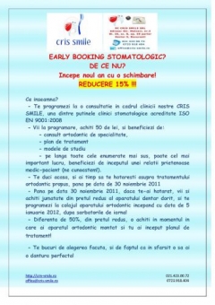 Imagine Early booking stomatologic !!!