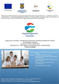 Imagine Ergonomie, Preventie, Management performant in medicina dentara prin aliniere la standarde europene