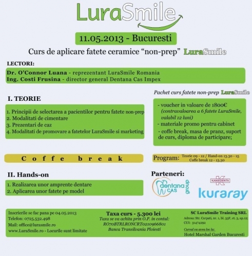 Imagine Curs de aplicare fatete ceramice 