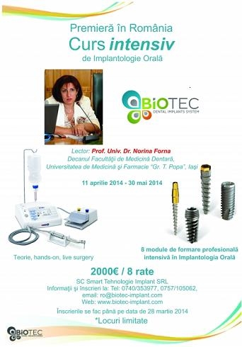 Imagine Curs intensiv de implantologie orala