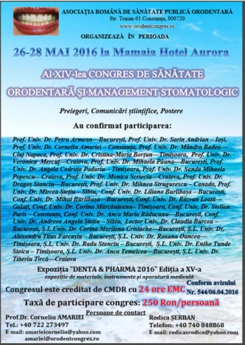 Imagine Congres de Sanatate Orodentara si Management Stomatologic, editia XIV