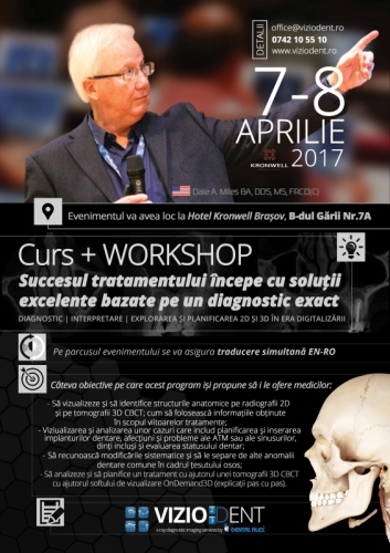 Imagine Curs 7-8 Aprilie Dr. Dale Miles CBCT Radiologie Dentara